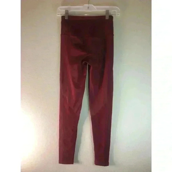 Free People Movement Wine Mesh Lira Leggings size XS - Picture 2 of 6